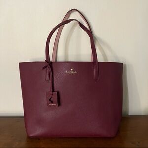 Kate Spade Deep Red Tote Bag